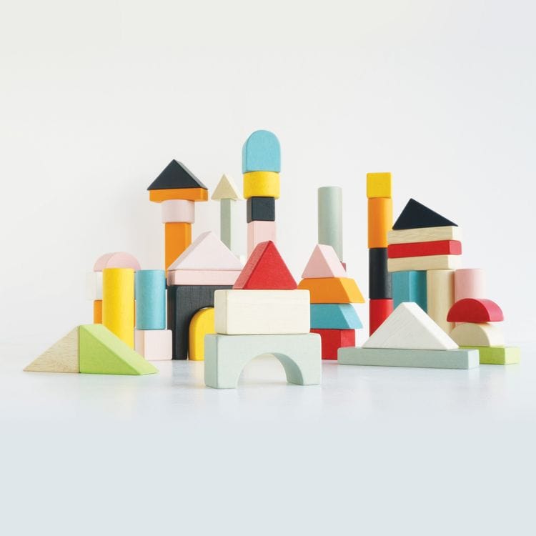 60 Piece Colourful Building Blocks