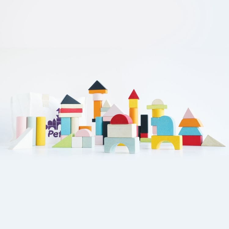 60 Piece Colourful Building Blocks