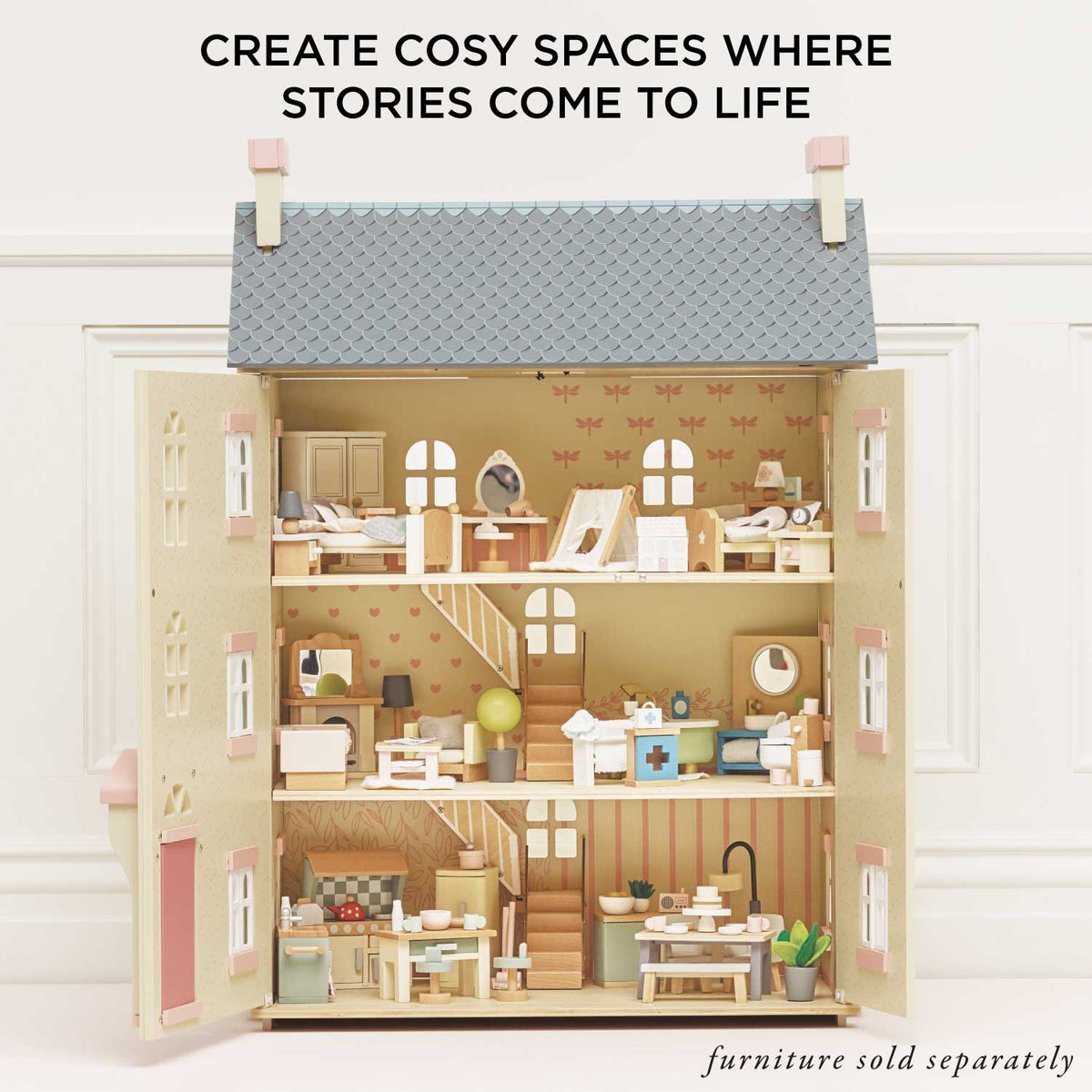 Cherry Tree Hall Wooden Dolls House