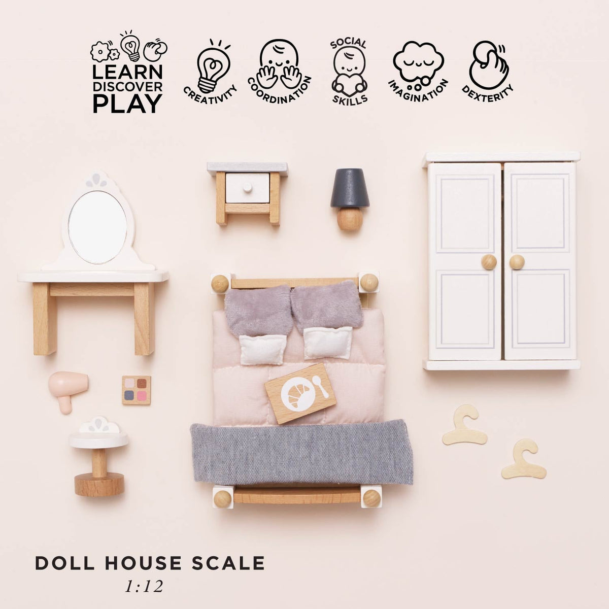Dolls House Bedroom Furniture Set