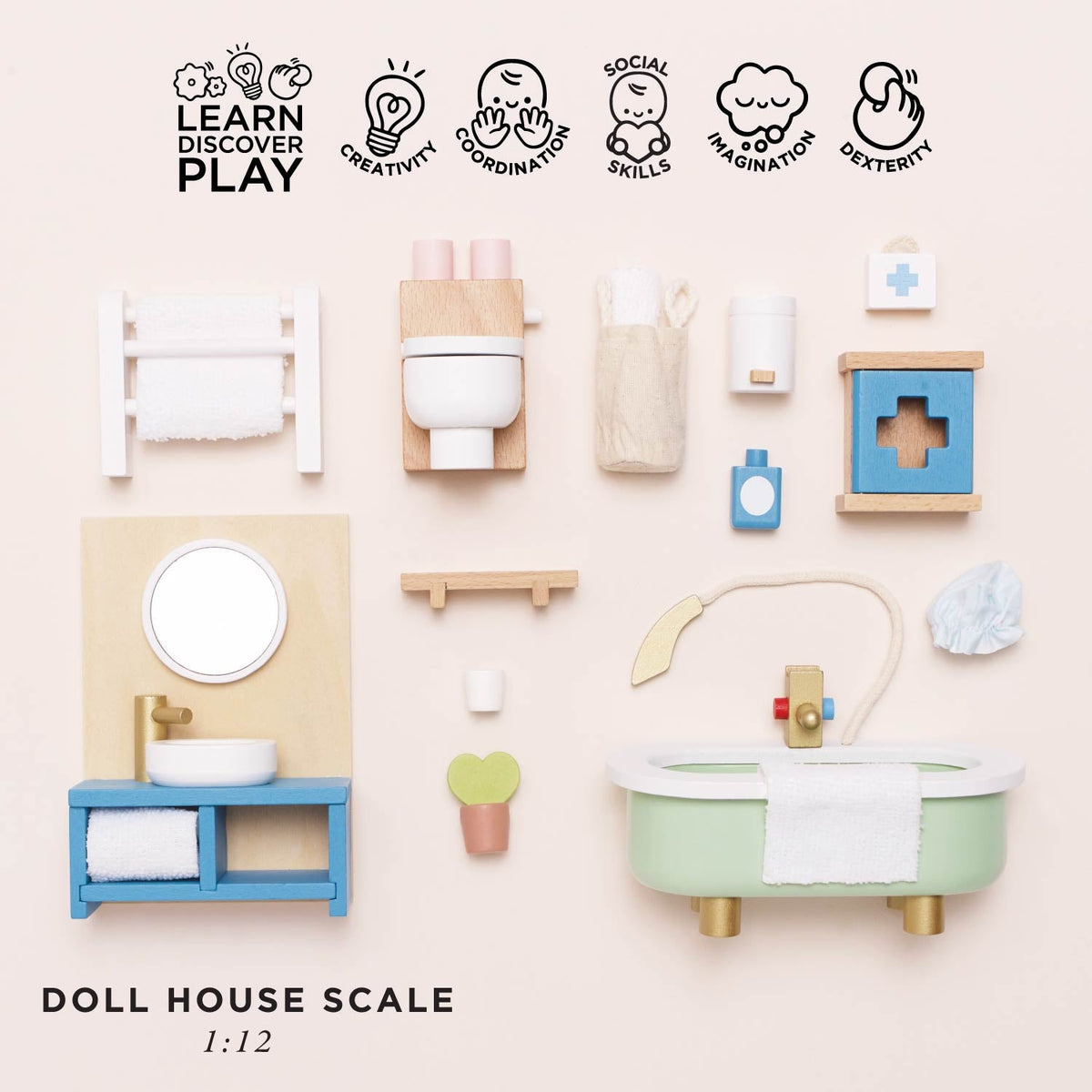 Dolls House Bathroom Furniture Set