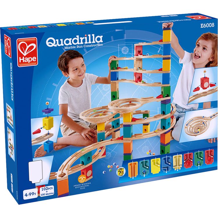 Quadrilla Cyclone Wooden Marble Run Blocks