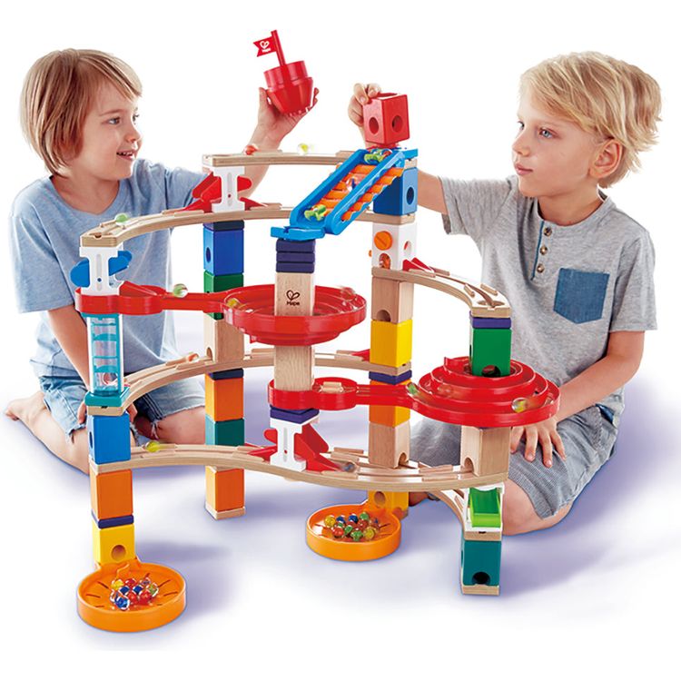 Quadrilla Super Spirals Wooden Marble Run Blocks