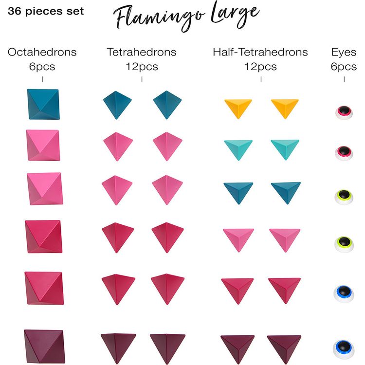 Trido Flamingo Large Magnetic Building Set - 36 Pieces