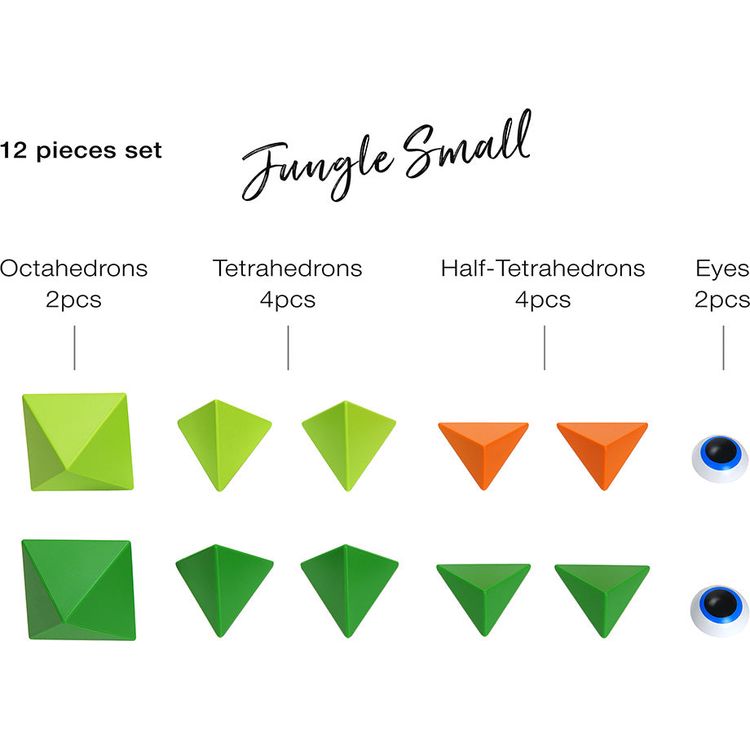 Trido Jungle Small Magnet Building Set - 12 Pieces